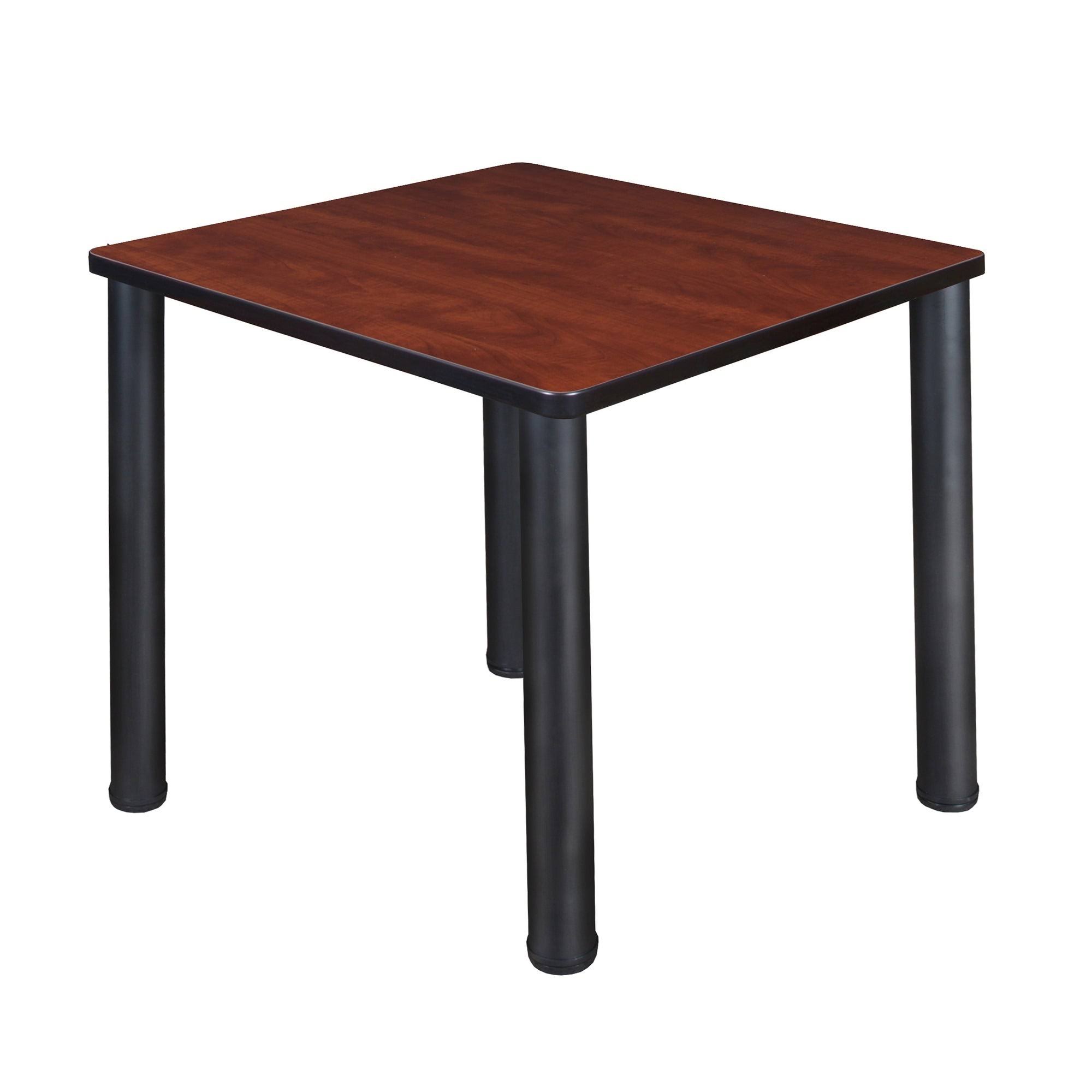 Kerry 30x22 Square Breakroom Table- Cherry/ Black