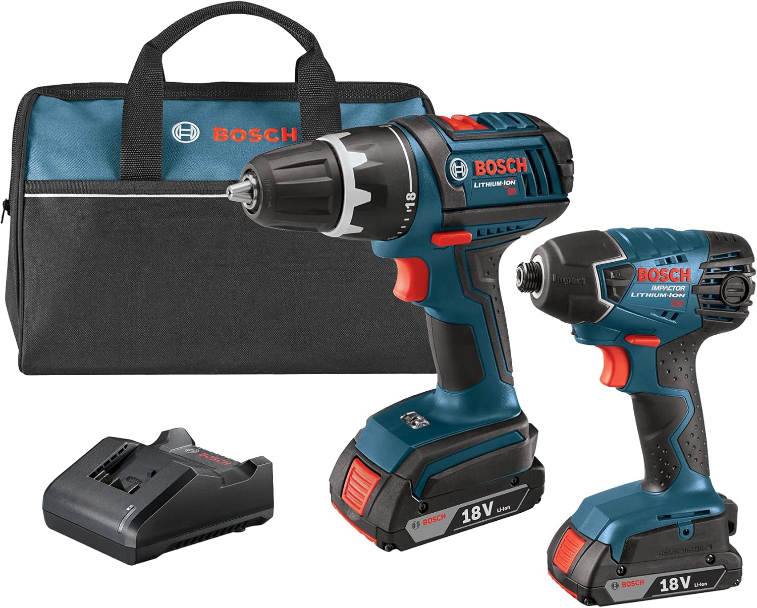 Bosch CLPK232-181 18V 2-Tool Combo Kit (Drill/Driver & Impact Driver) with (2) 2.0 Ah Batteries