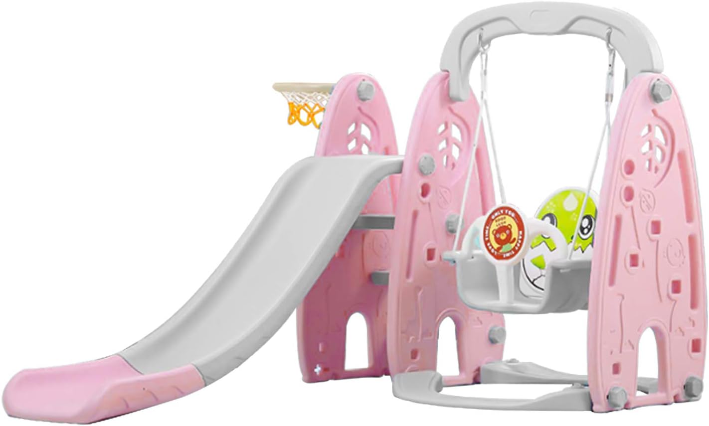 Climber Swing and Slide Set, Kids Climber Basketball Hoop for Kids Indoor Outdoor Play-Set for Backyard Toddler Playground