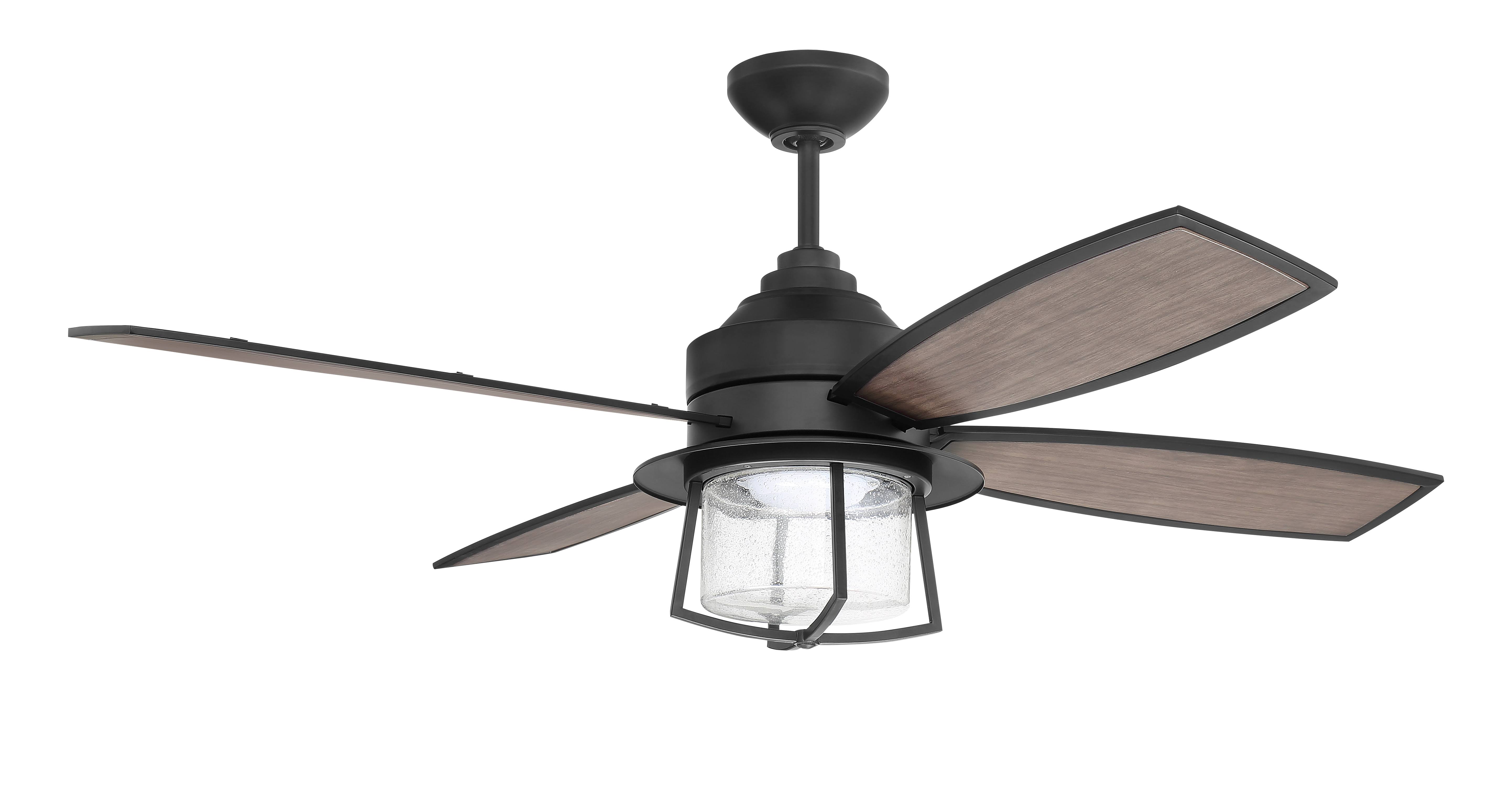 Craftmade 52x22 Waterfront Ceiling Fan - Flat Black WAT52FB4