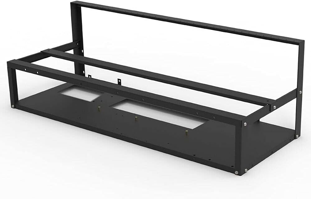 WarmLi 12 GPU Open Air Mining Rig Frame Mining Case Rack Motherboard Bracket Computer Case Miner for 12 GPUs Like 1660 Or 8-10 Like 3060,30 days Pack of 2