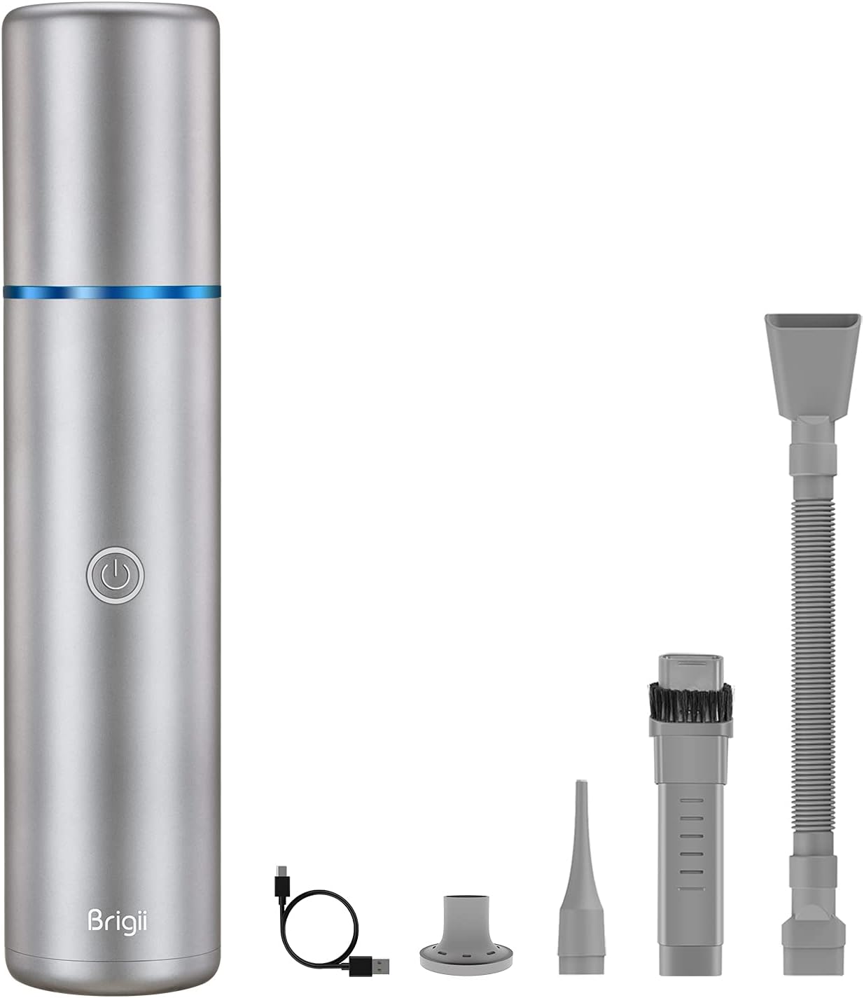 Brigii Handheld Vacuum Cleaner， Car Vacuum Cordless with Strong Suction, 3 in 1-Hand Vacuum & Air Duster & Hand Pump, Mini Vacuum for Crevices, Keyboard Cleaner, USB Rechargeable-M2 Pack of 2