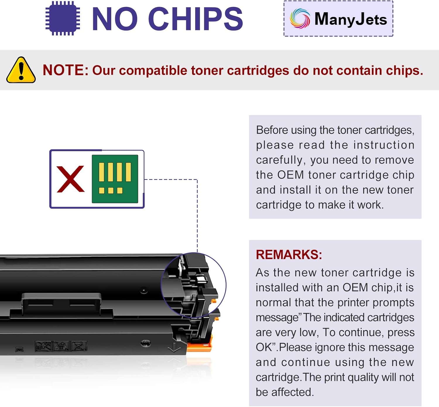 ManyJets 414X W2020X Compatible Toner Cartridge Replacement for HP 414A W2020A 414X W2020X Work with HP M479fdw M479fdn M454dw M454dn M479 M454 M479dw Printer (4-Pack,NO CHIP)