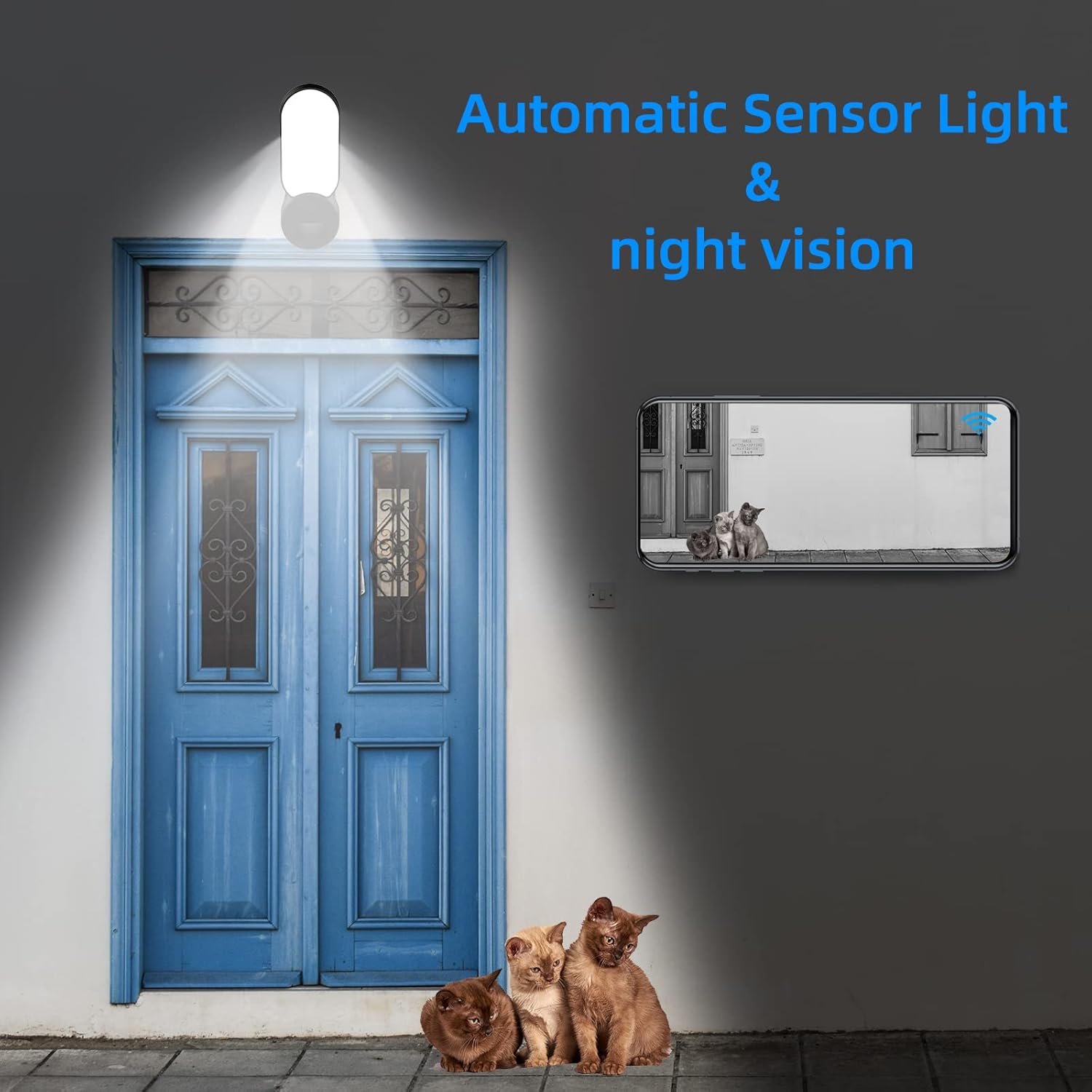 Floodlight Cam Wired with Motion-Activated 1080p HD Video, LIZVIE Smart Security Outdoor FloodLight Camera with Security Siren/ IR Night Vision/ Two-Way Talk/ IP65 Waterproof/ Customized Alerts