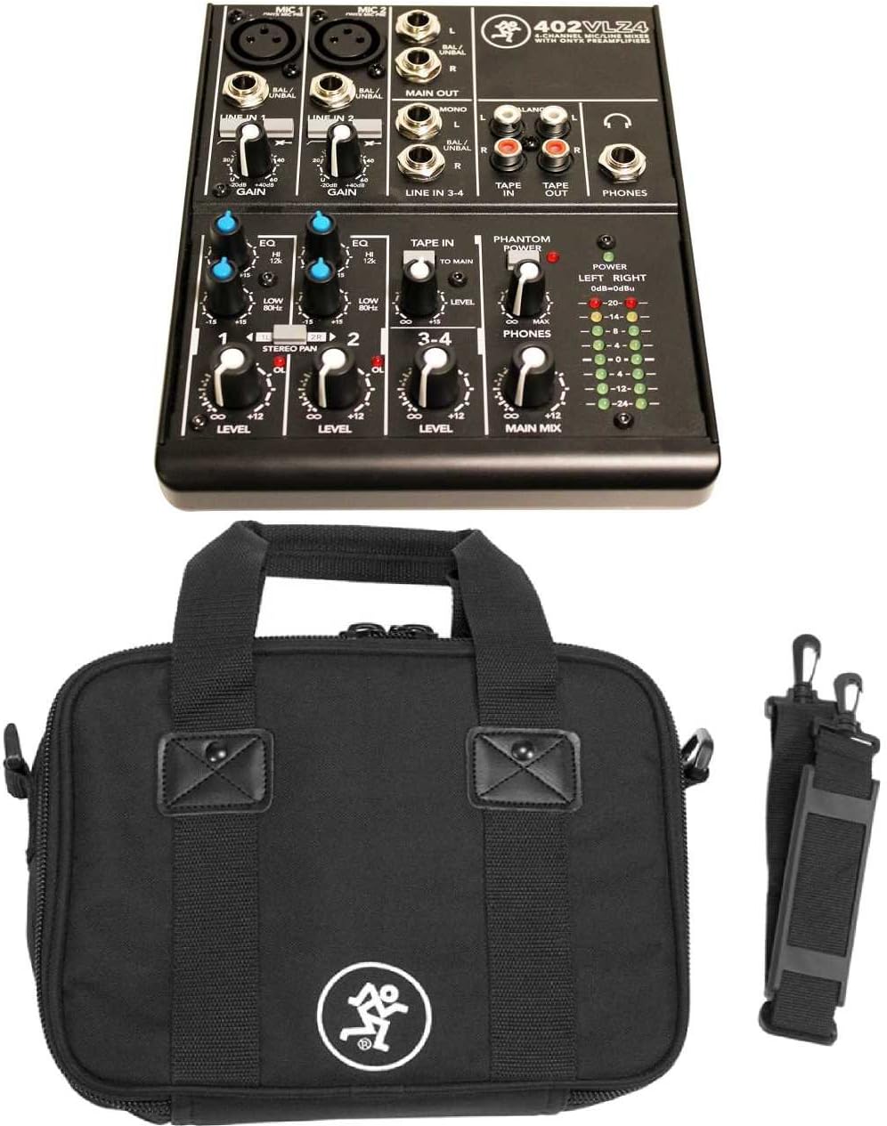 Mackie 402VLZ4, 4-channel Ultra Compact Mixer with Mackie Mixer Bag