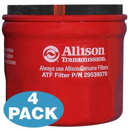 4 Pack - Genuine Allison Transmission External Spin on Filter - 29539579