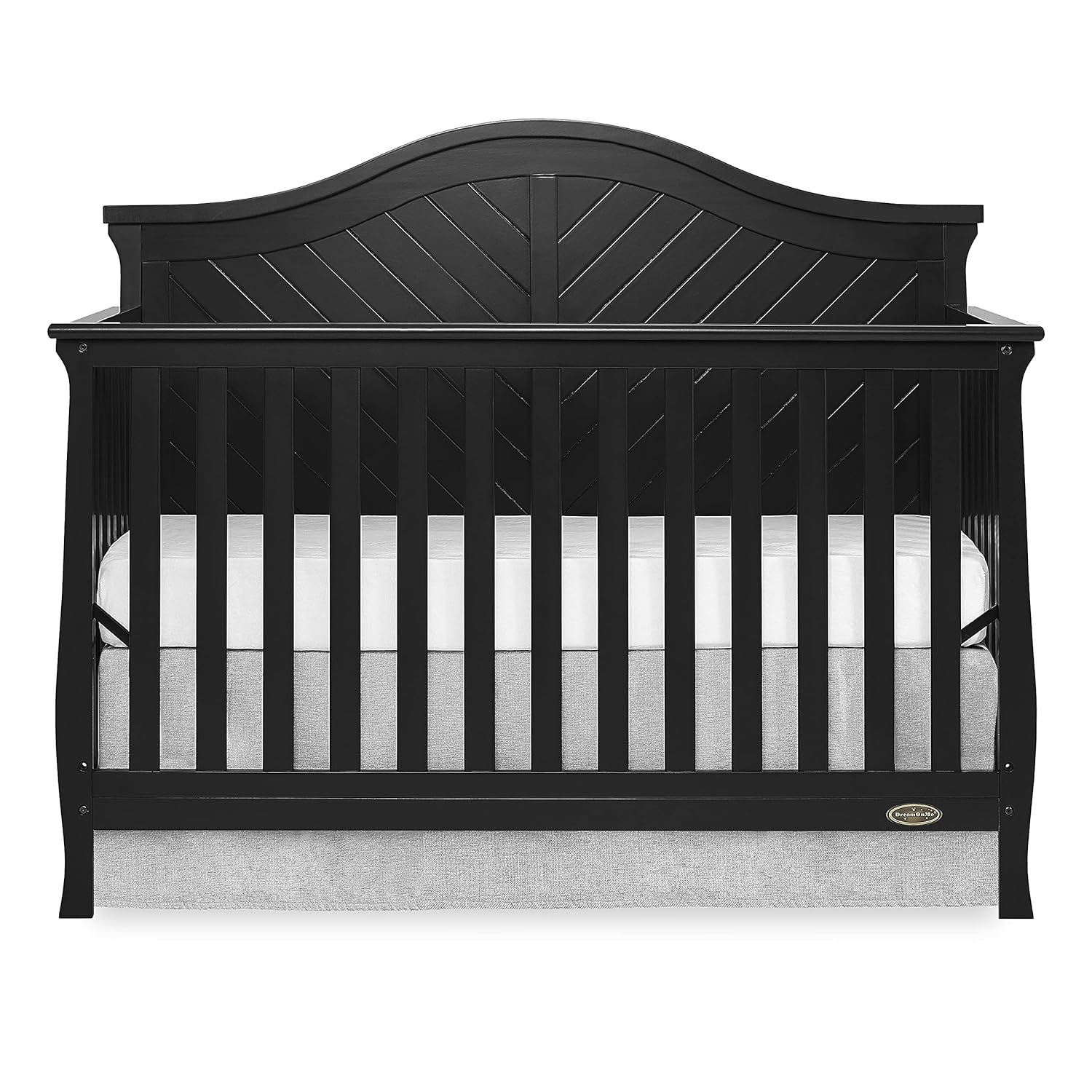 Dream On Me Kaylin 5-in-1 Convertible Crib in White, Greenguard Gold Certified 56x31x47 Inch (Pack of 1)