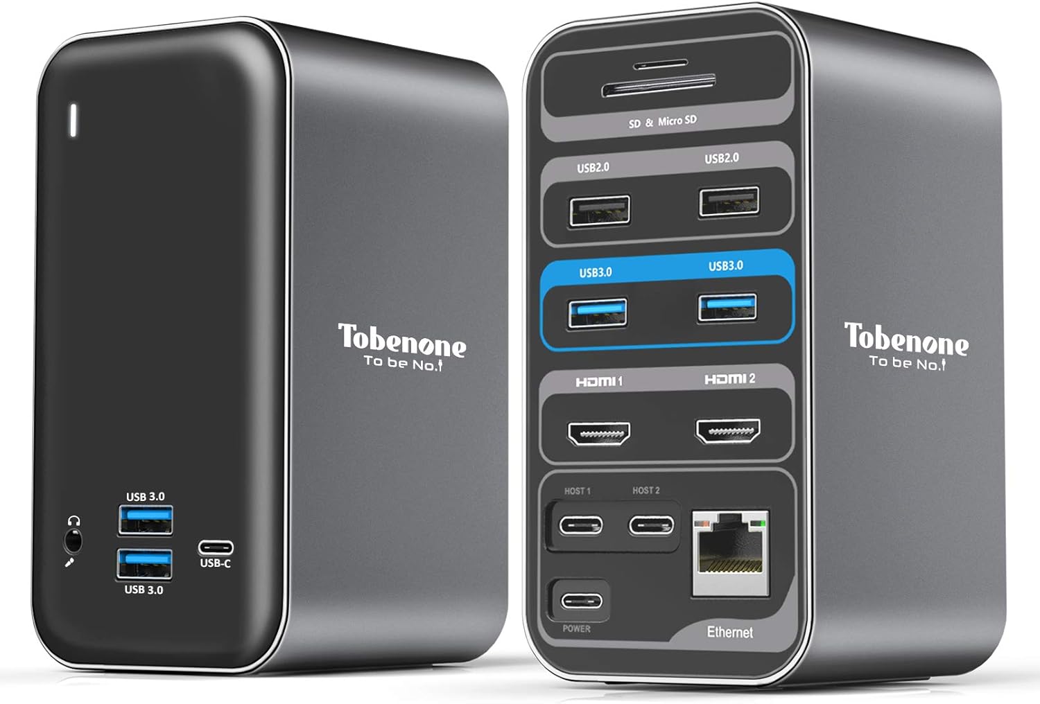 USB C Docking Station Dual Monitor for MacBook Pro, 15 in 2 USB C Laptop Docking Station Dual Monitor HDMI for MacBook Pro/Air with 2 4K HDMI Display, 6 USB A,USB C, SD&Micro SD,LAN, 87W PD 3.0