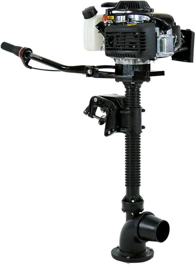 Boat Engine, 4HP 4 Stroke 55CC Outboard Motor Wind Cooling Tiller Control Outboard Motor CDI Ignition System Fishing Boat Engine, Boat Engine for Inflatable Boats, Fishing Boats, Small Yachts