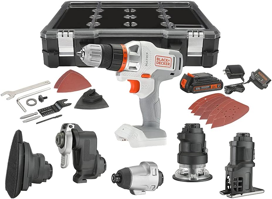 BLACK+DECKER Cordless Drill Combo Kit with Case, 6-Tool (BDCDMT1206KITC) Pack of 2