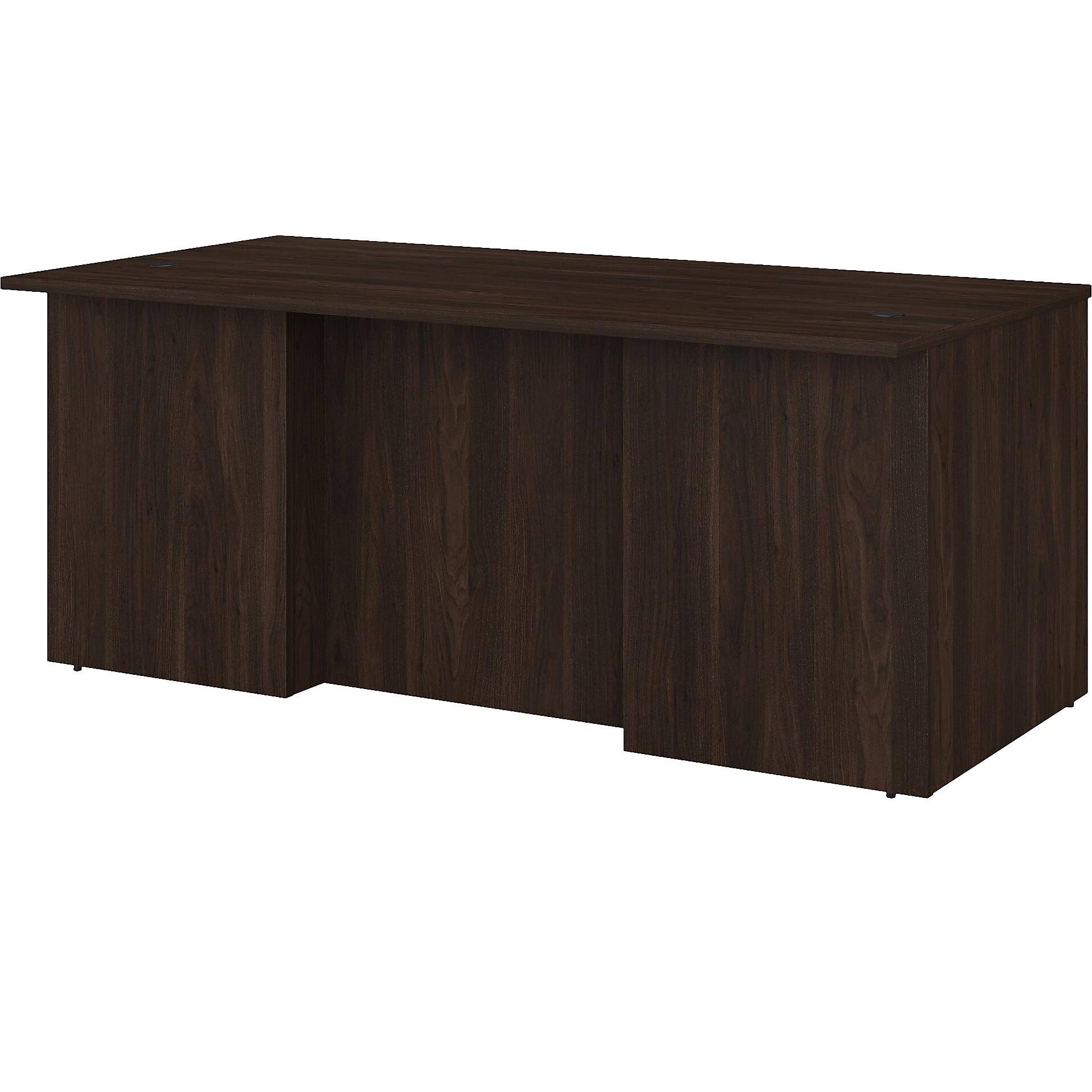Bush Business Furniture Office 500 72x22W Executive Desk, Black Walnut,