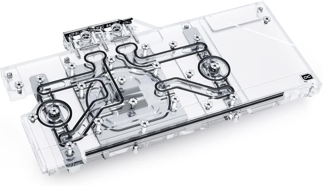 Alphacool Eisblock Aurora GPX-N GPU Water Block & Backplate, RTX 3080/3090 Ti (HOF Series), Nickel/Plexi