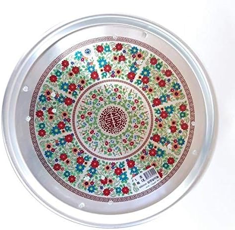 Traditional Korean Pattern Portable Floor Desk, Aluminum Folding Table, 16.7inch Pack of 2