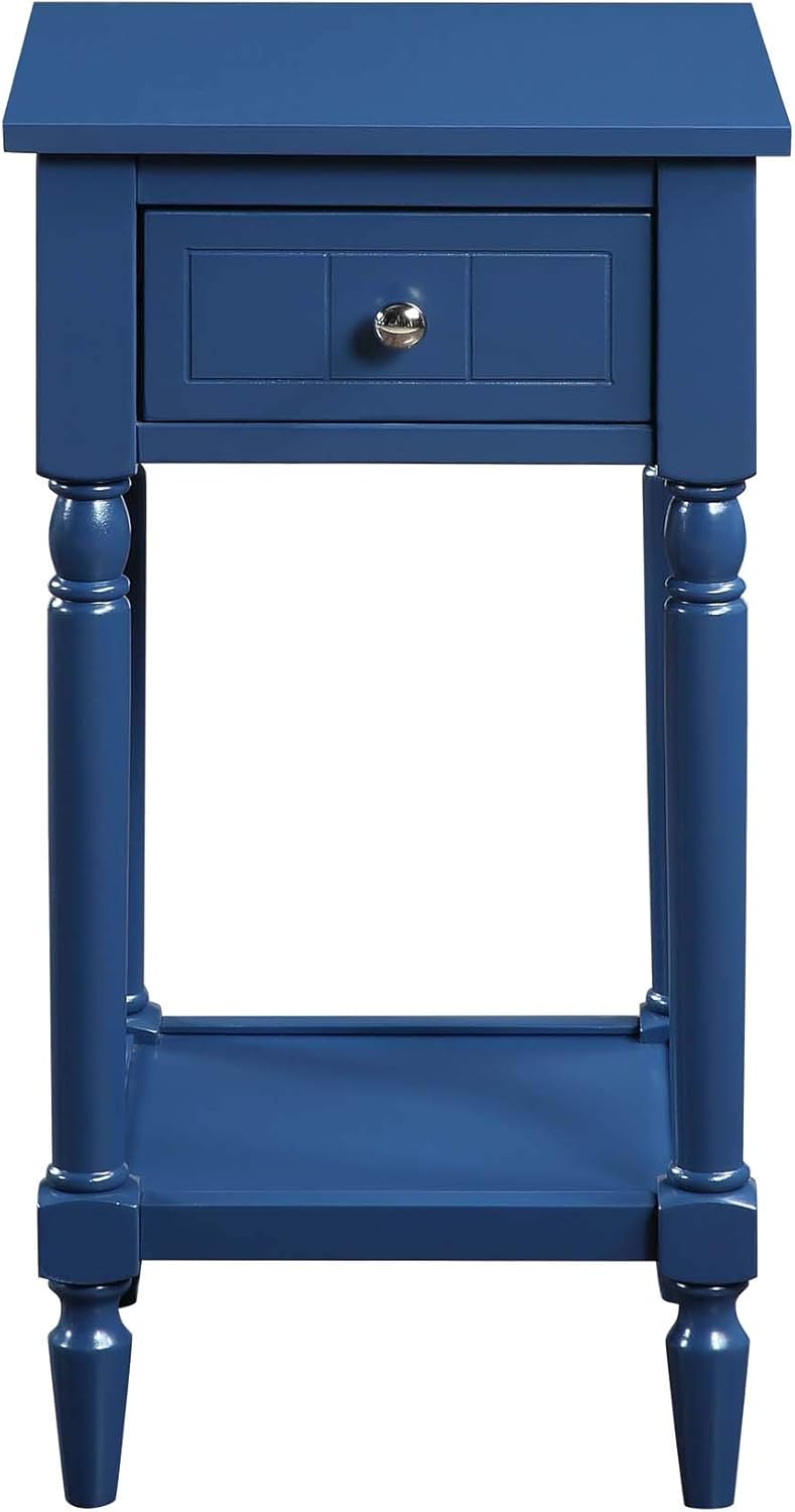 Convenience Concepts French Country Khloe Accent Table, Cobalt Blue Pack of 2