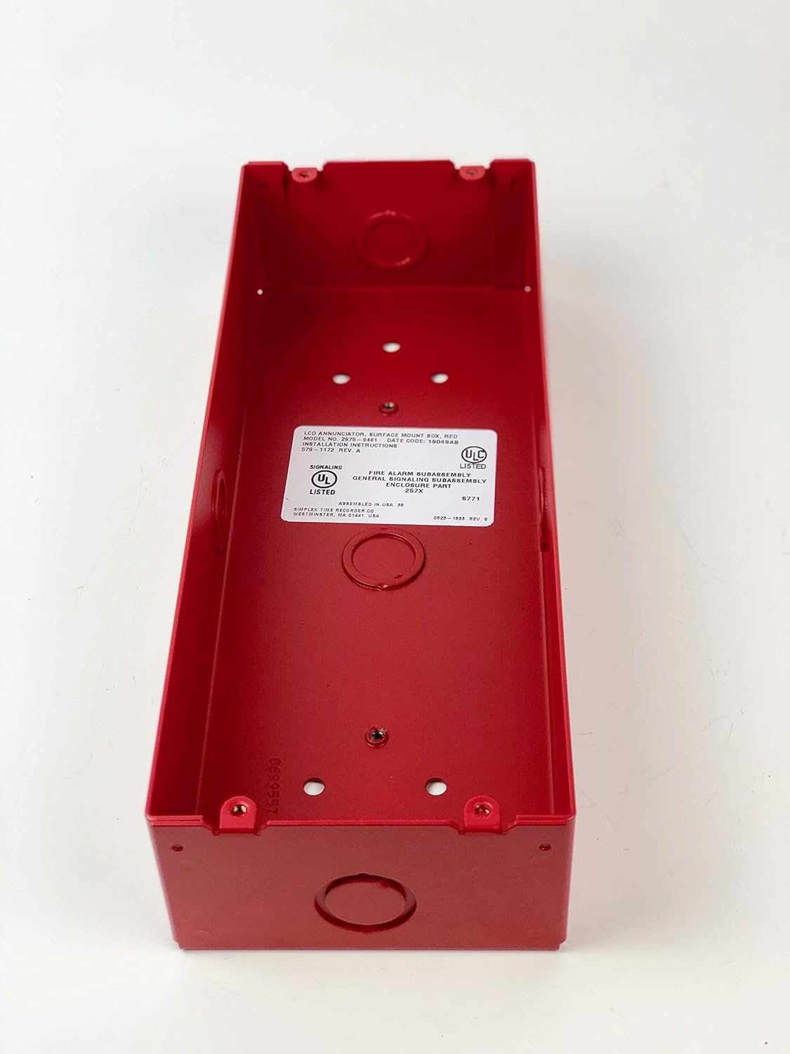 Simplex 2975-9461 Surface Box, Red