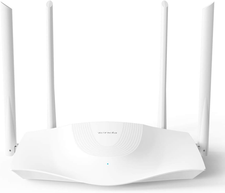 Tenda Wi-Fi 6 Router AX1800 Smart WiFi Router (RX3) -Dual Band Gigabit Wireless Internet Router，with MU-MIMO+OFDMA, 1.8GHz Quad-Core CPU, Up to 1200 Square Feet Coverage(4 Rooms) & 64 Devices Pack of 2