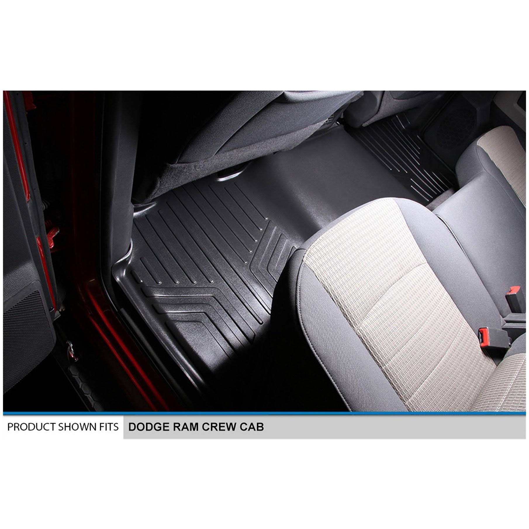 Maxliner Maxfloormat All Weather Floor Mats Liner for Ram Crew Cab Second Row Black