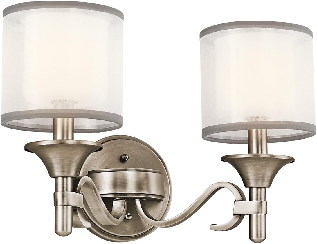 Kichler 45282AP Lacey Bath 2-Light, Antique Pewter