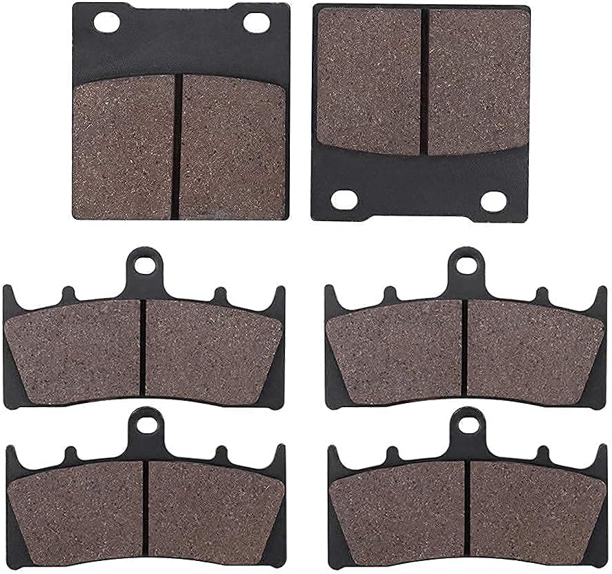 Sollon Front and Rear Brake Pads for Suzuki Hayabusa GSX1300 R 1300 1999-2007 Bandit 1200 GSF1200 SK/K 2001-2005 GSXR750 T/V/W/X 1996-1999 GSXR1100W 1993-1998 TL1000 R 1998-2002 Pack of 2