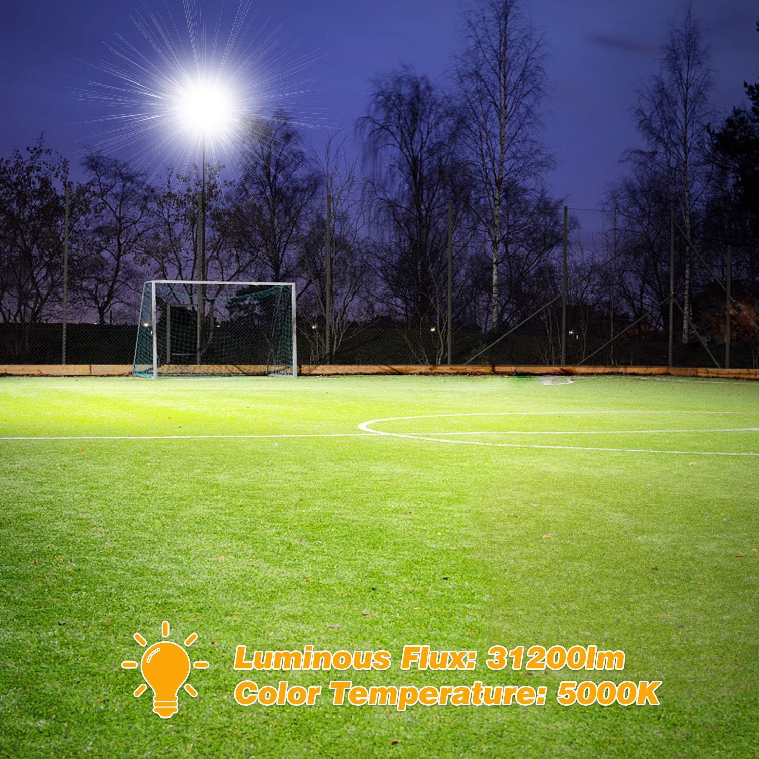 240W Led Stadium Light with Dusk to Dawn Photocell Led Flood Light Commercial Lighting Super Bright（1500W EQUIV）5000K IP66 Suitable for All Kinds of Stadiums Backyards etc