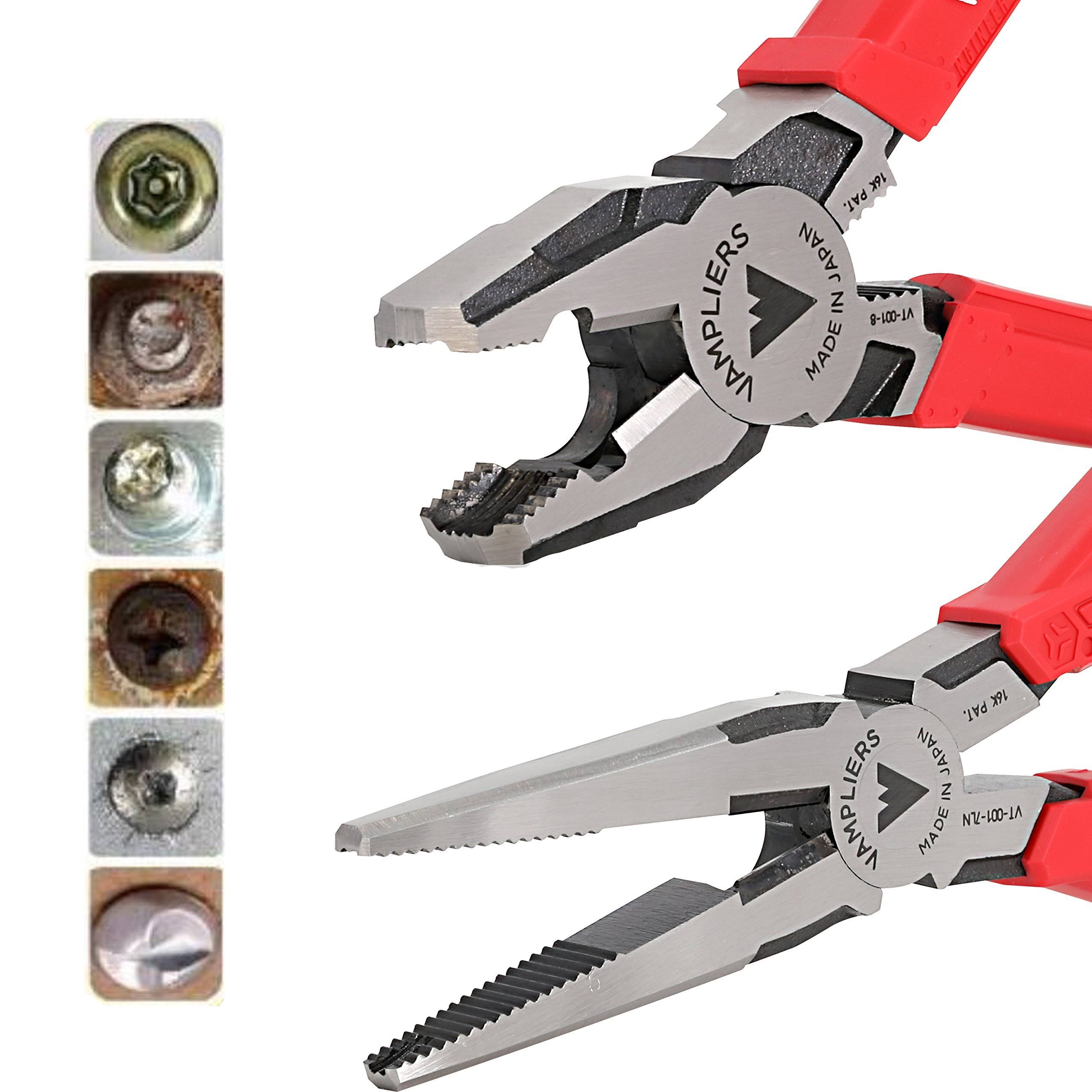 Vampliers World&s Best Pliers VT-001-S2J Rusted/Damage/Security Screw Extraction Pliers Best Holiday Christmas Gift Ideal for