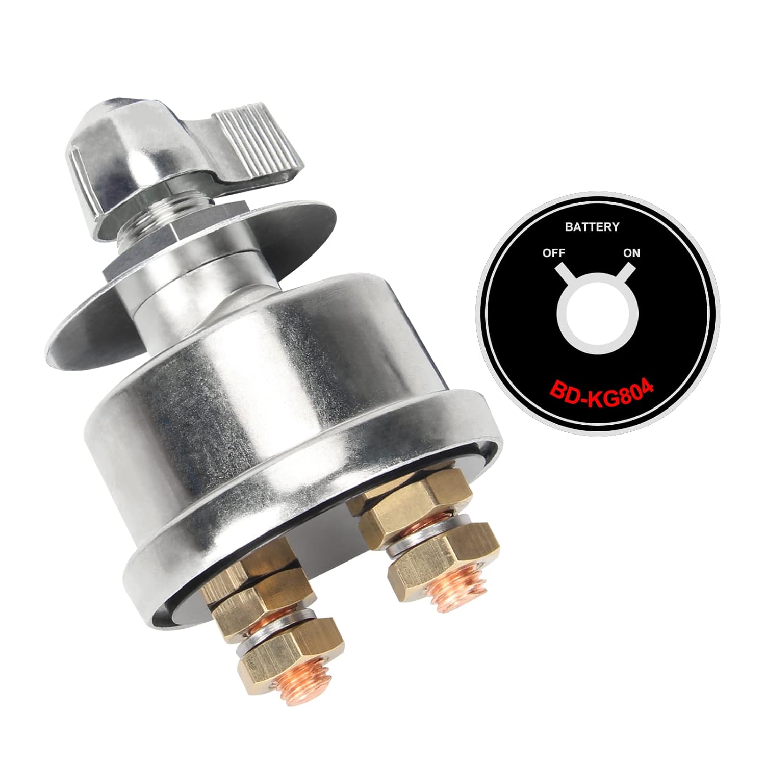 I LITTON High Current Battery Disconnect Switch with Face Plate Battery Cut Off Switch 12-48V On/Off Heavy Duty 2 Post Battery Switch 12V Battery Shutoff Switch for Boat Marine RV Truck Car ATV