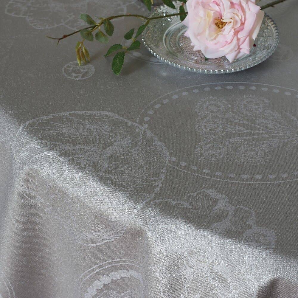 Garnier-Thiebaut Mille Eclats Macaron Irise Tablecloth 69x22x69x22 Coated