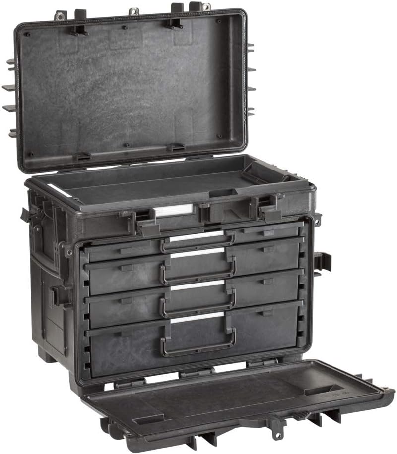 Mobile Tool Chest With Drawers, Military Grade, NATO Certified, Waterproof, Stackable, Lockable, Impact Resistant