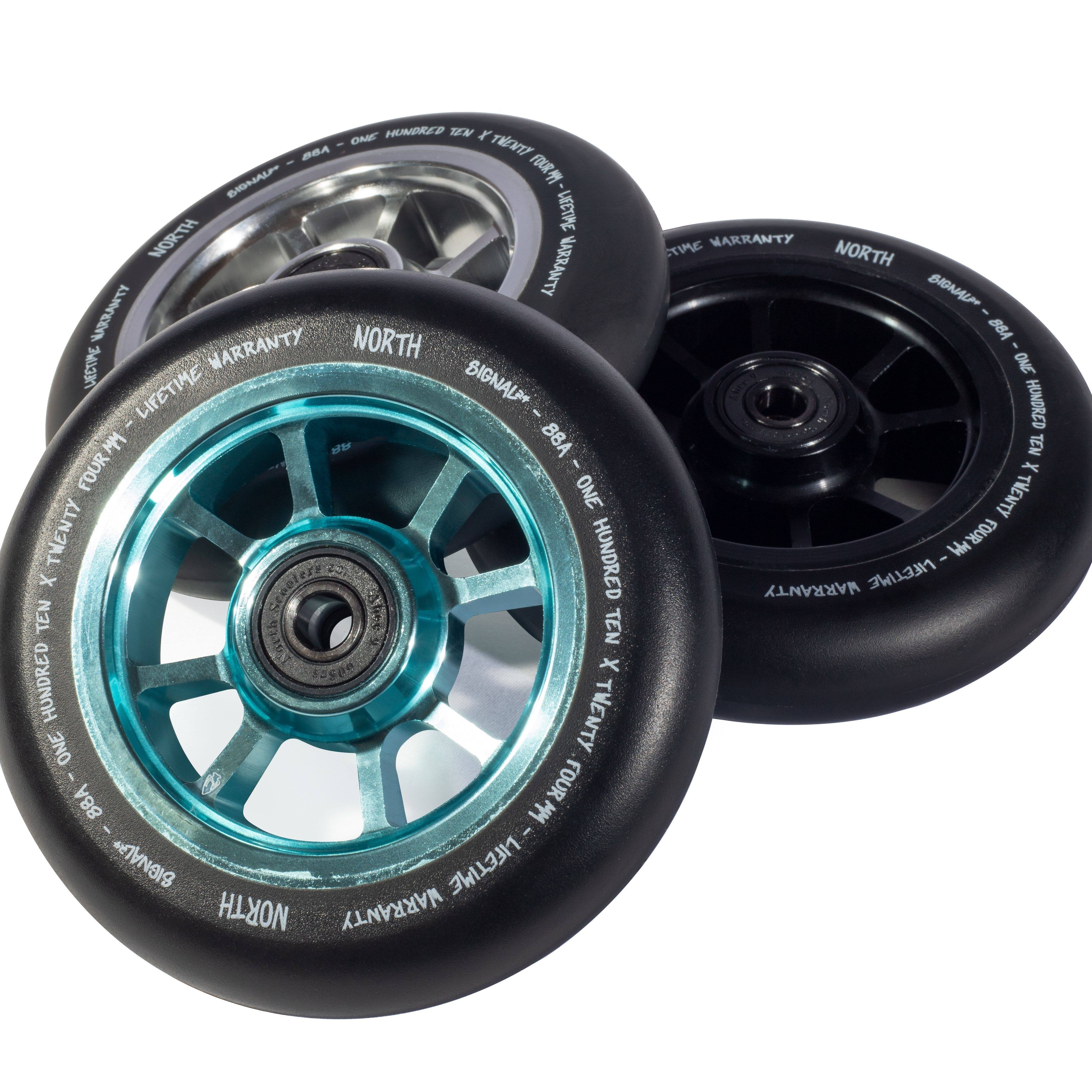 North Scooters Signal Wheels &ndash; 110 x 24mm - 110mm / Black-Silver