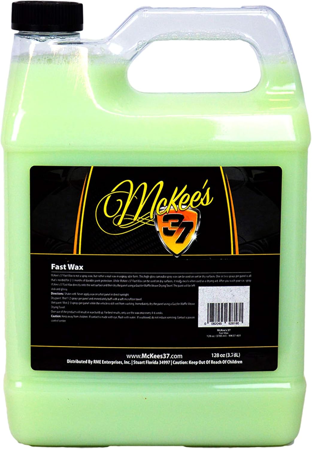 McKee's 37 MK37-431 Fast Wax (Spray Wax), 128 oz. Pack of 2