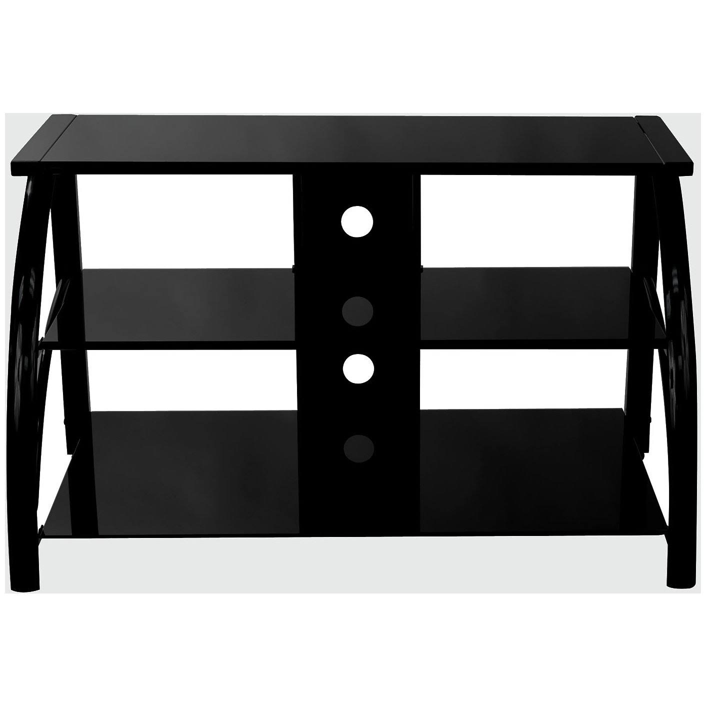 Calico Designs Stilletto TV Stand Black / Black Glass