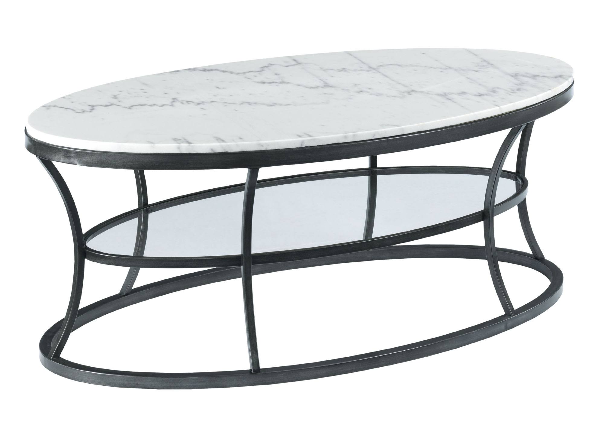 Hammary Furniture Co. Impact Oval Cocktail Table with Marble Top