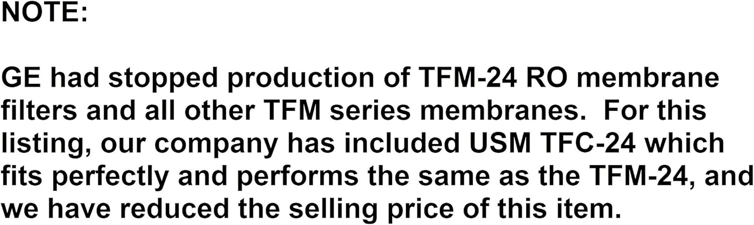Genuine GE FX12P and GE TFM-24 or FX12M Replacement Filter Combo Pack for GE Model GXRM10RBL Reverse Osmosis RO Water System with Retail Box Pack of 2