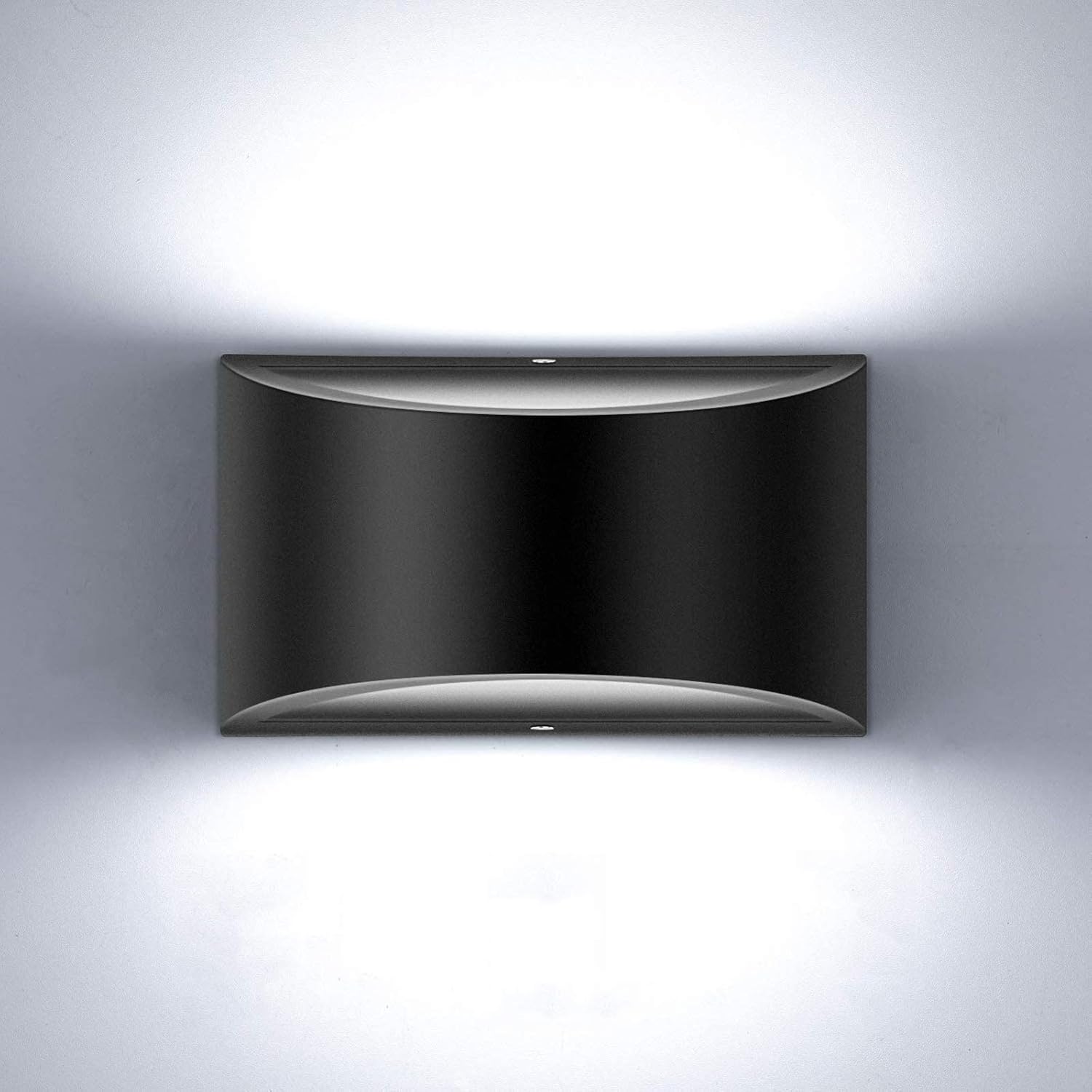 Lightess Modern LED Wall Sconce Dimmable Up Down Wall Lamp Black Indoor Wall Lights 12W Hallway Wall Mounted Lighting Fixtures for Living Room Bedroom Stair, Warm White