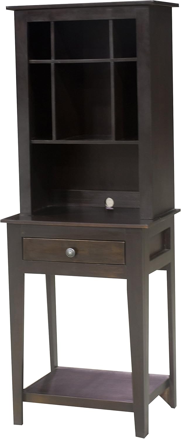 Eagle Accent Table Hutch, Iron Ore Finish