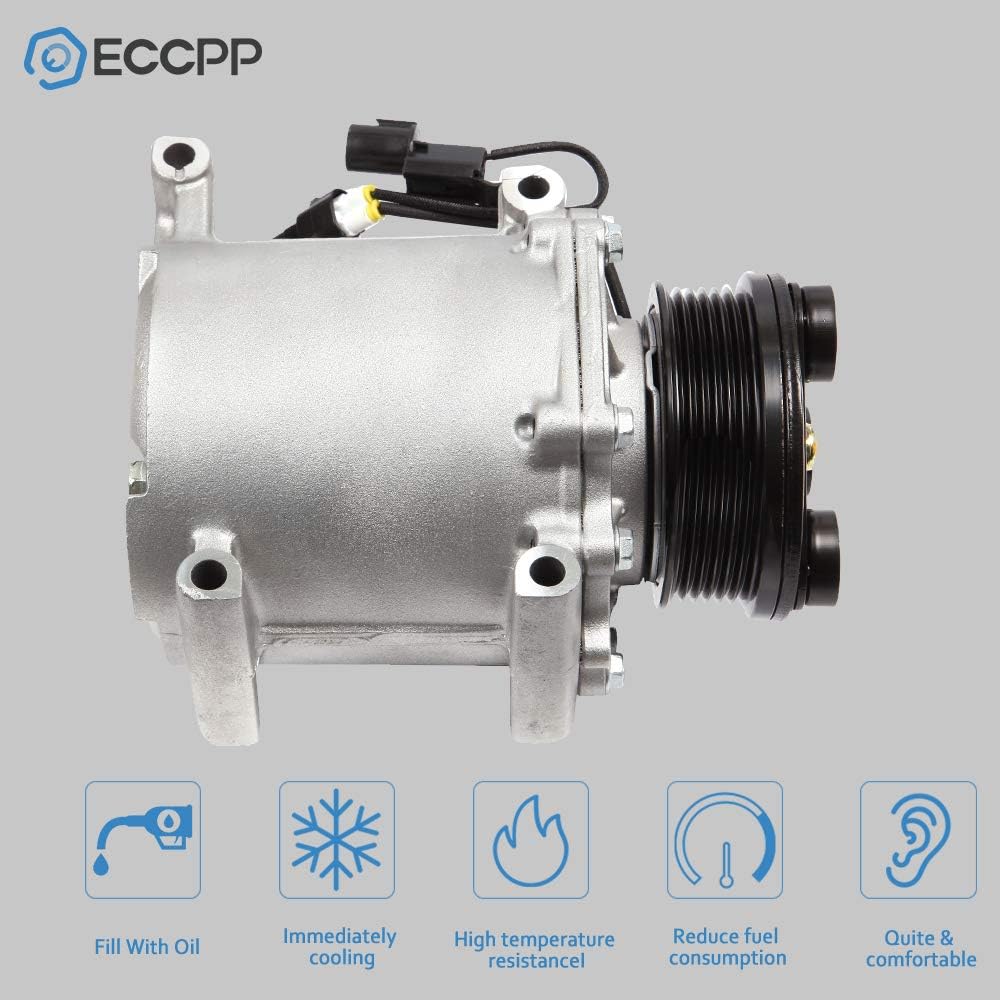 ECCPP AC Compressor 2001-2005 fit for D-odge Stratus 2.4L 2002-2007 for M-itsubishi Lancer 2.0L CO 10596AC