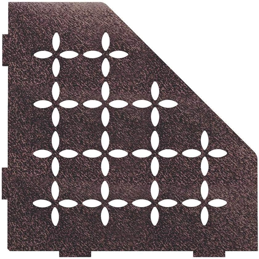 Schluter Systems Pentagonal Corner Shelf-E - Floral Design - Matte Black - (SES2D5MGS) Kerdi-Line Shower Acessory Pack of 2