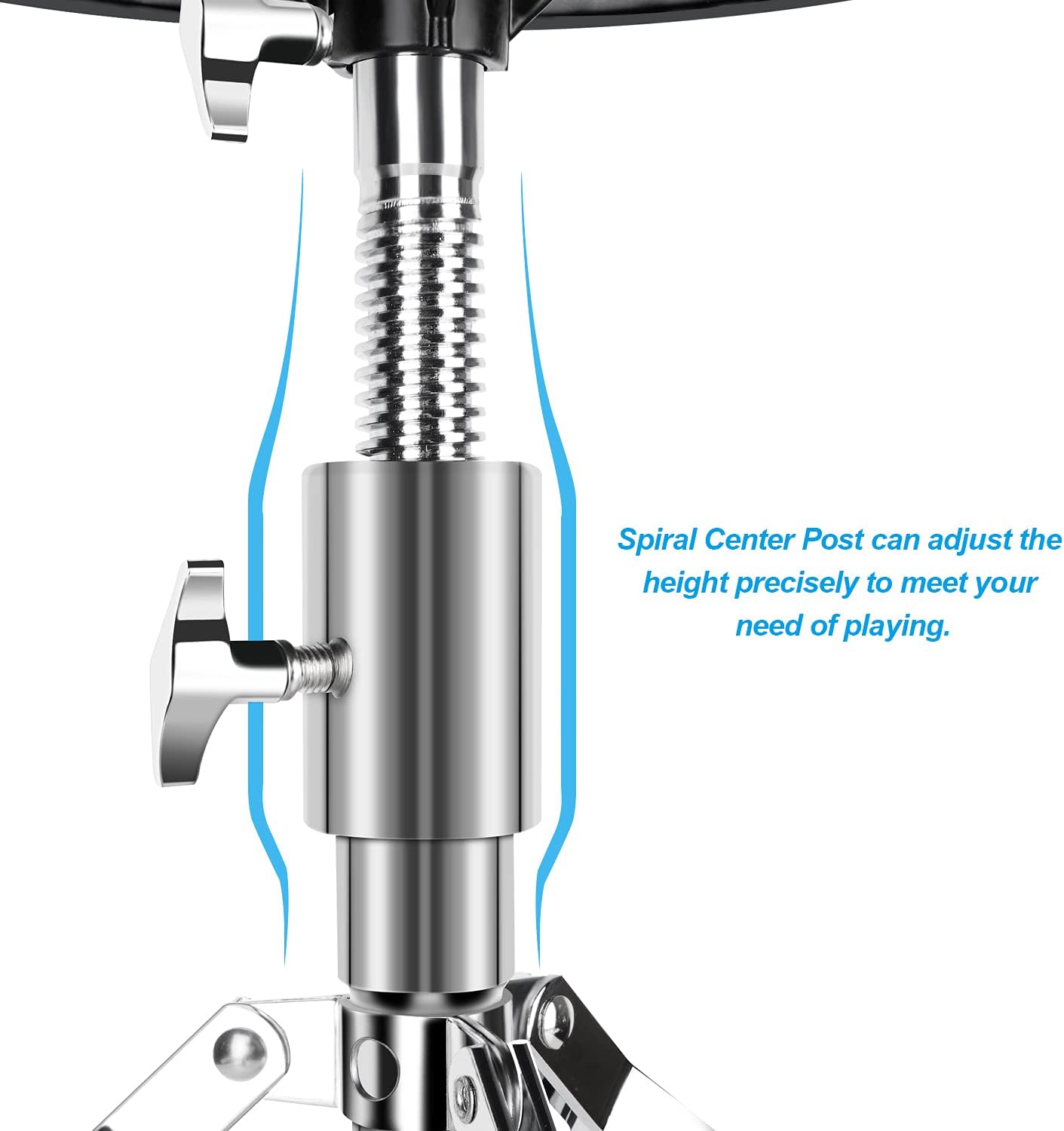 Vangoa Drum Throne, Padded Drum Stool Seat Portable Adjustable Folding Double Braced Drumming Stools for Adults and Kids, by Vangoa Pack of 2