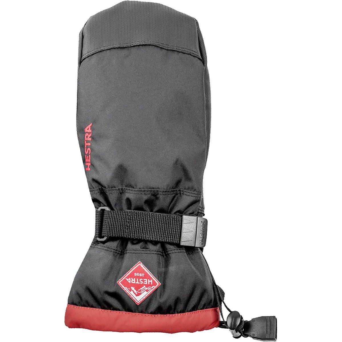 Hestra CZone Gauntlet Junior Mitten - Kids& Black/Red, 5
