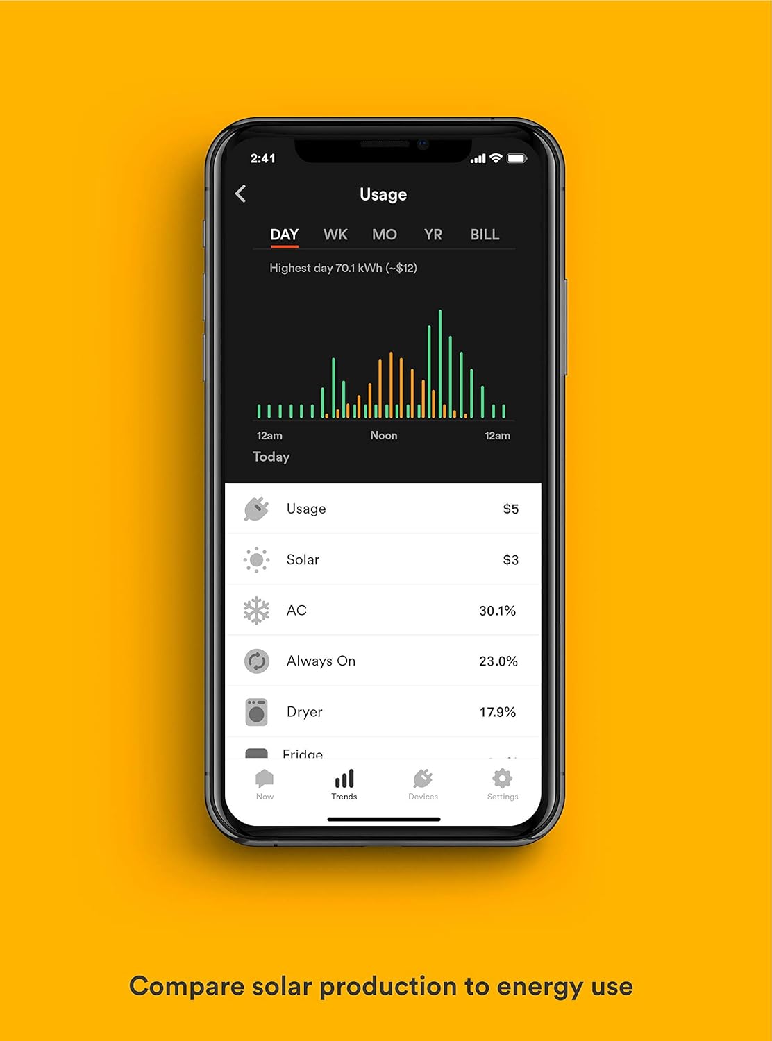 Sense Energy Monitor with Solar – Track Electricity Usage and Solar Production in Real Time Meets Rigorous ETL/Intertek Safety Standards