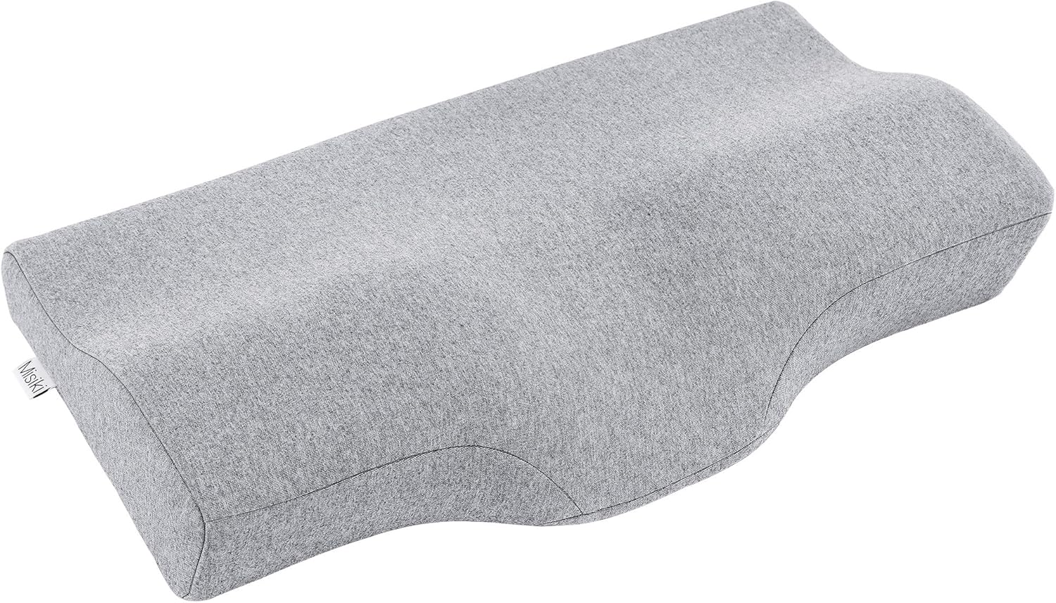 Misiki Memory Foam Pillow Orthopedic Pillow Cervical Pillow for Neck Pain, Contour Pillow for Side, Back and Stomach Sleepers , Ergonomic Neck Support Pillow for Deep Sleeping , Washable Pillowcase