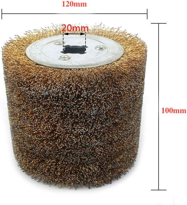 SIGNI Copper Plated Steel Wire Drawing Polishing Burnishing Wheel for surface finishing of Stainless Steel, Aluminum, Metal and Wood (Copper coated steel wire 0.5mm)