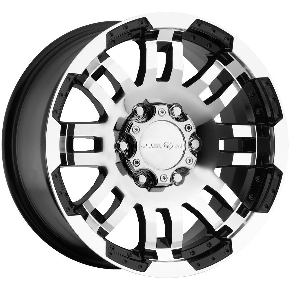Vision Warrior Gloss Black Machined Face Wheel 16x6 6x139.7 0