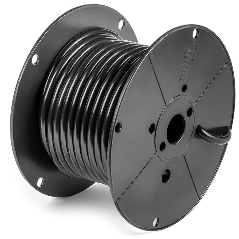 Spartan Power Battery Cable with Reel, 4 AWG, 25 ft, Black