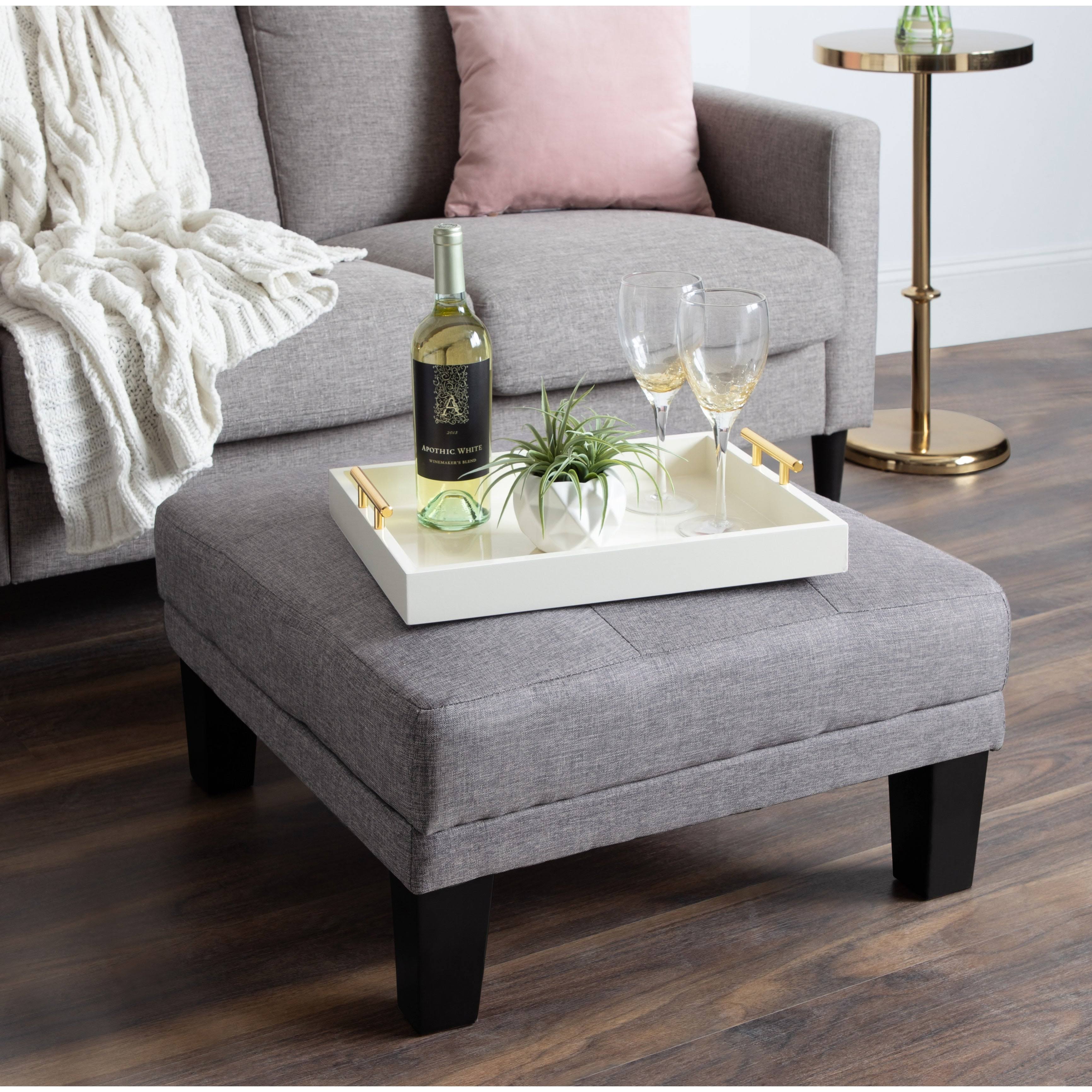 Kate and Laurel Lipton Modern Rectangular Tray, 16 x 12.25, Pink and Silver, Decorative Accent Tray for Storage and Display