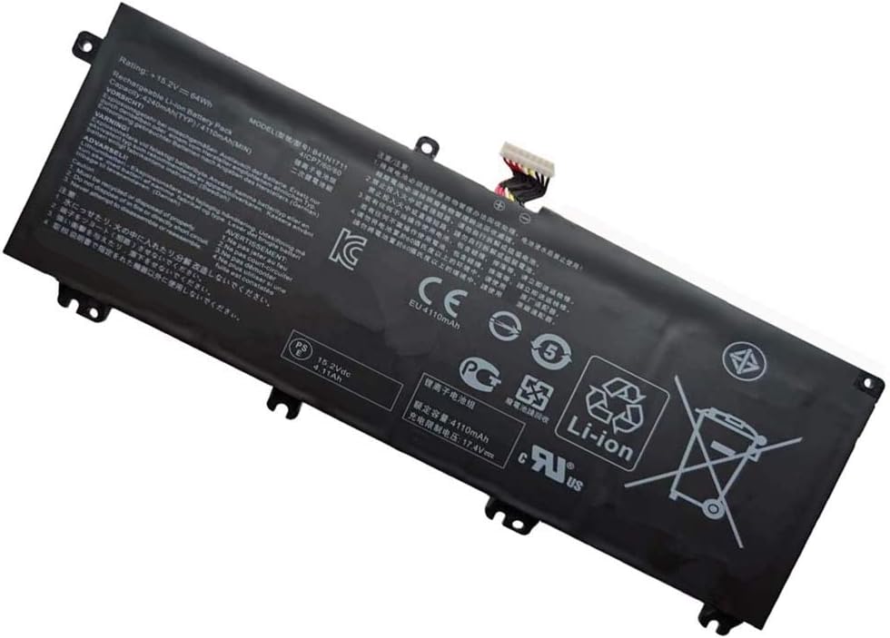 Powerforlaptop Replacement Battery Compatible with AS ROG Strix GL503VM GL503VD GL703GE GL703VD GL703VM GL503G GL503GE FX503VD FX503VM FX705DD FX705DT FX705DY FX705GD FX705GE FX705GM ZX63V B41N1711 Pack of 2