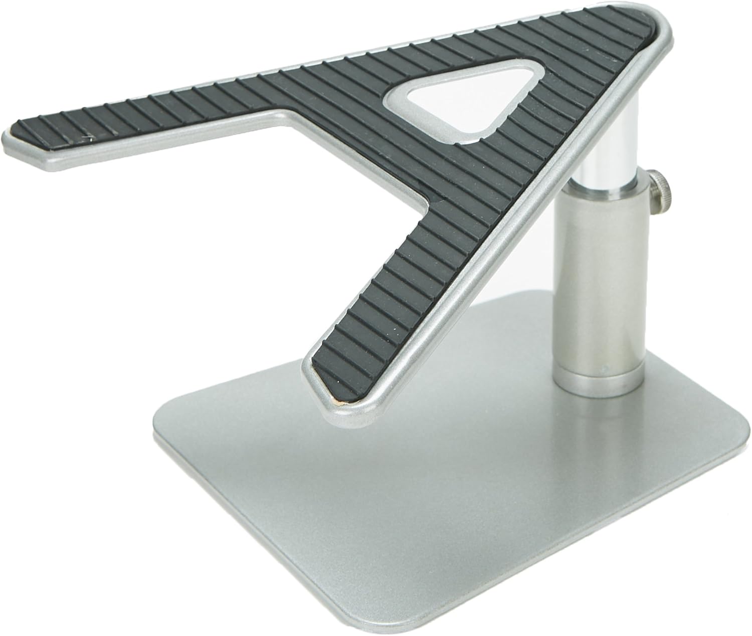 Mind Reader MONRISE-BLK Monitor Riser, Metal Laptop Stand, Adjustable Riser, Silver with Black Top