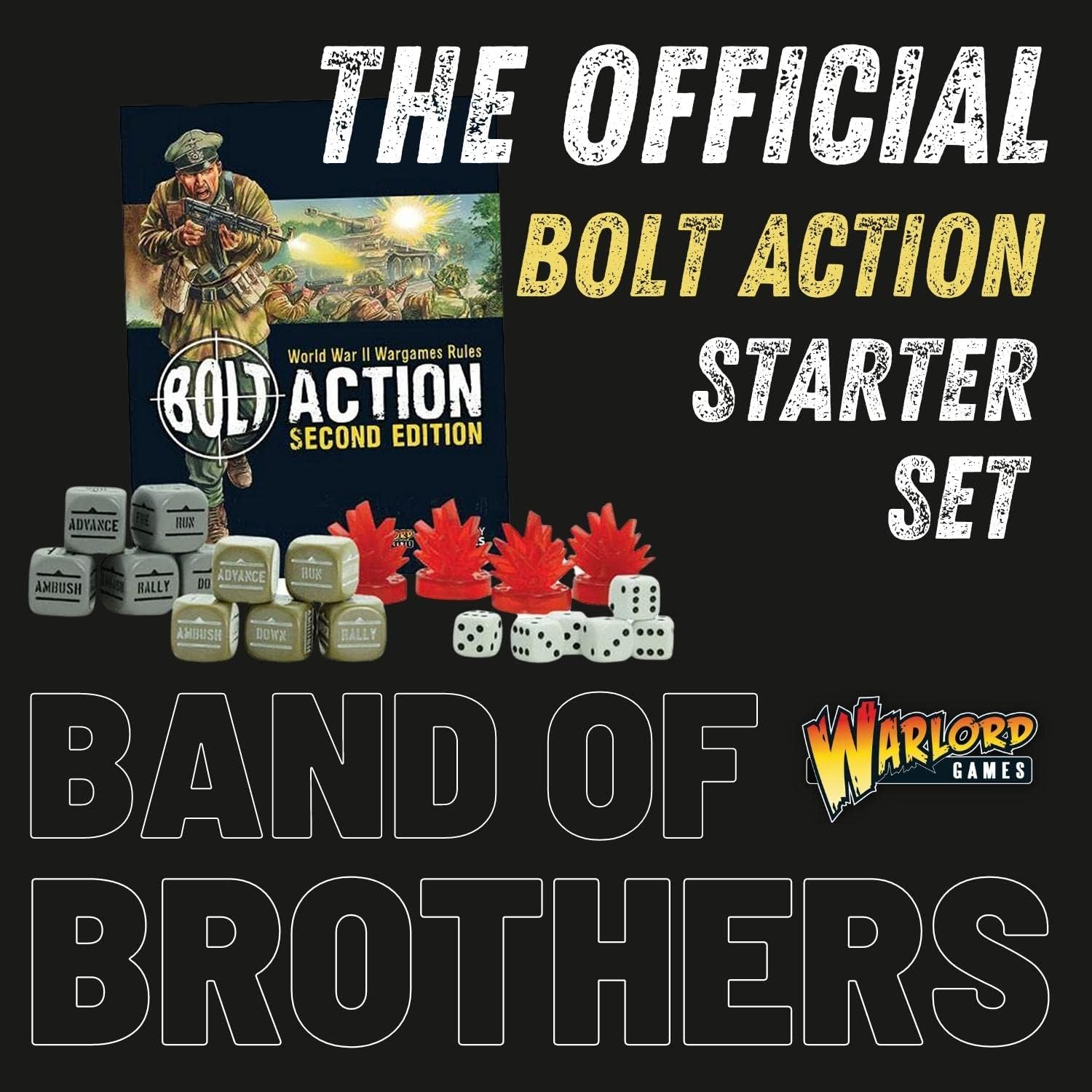 Bolt Action Miniatures Warlord Games Band of Brothers Bolt Action Starter Set 2-36 pcs 28mm Miniatures & 1 Tank Model Kit-Bolt Action US Army, Miniature Wargaming WW2 Model Kits by Wargames Delivered
