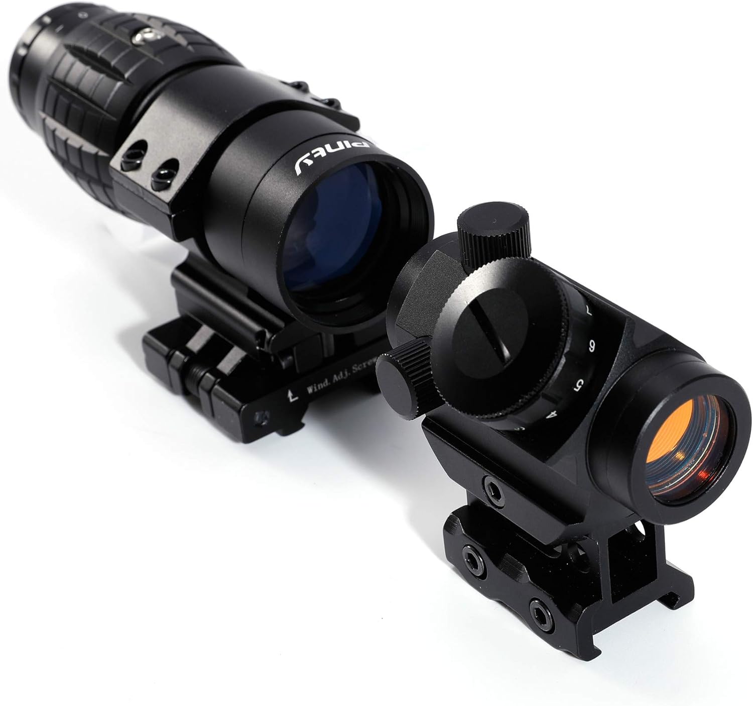 Pinty Tactical 3-4 MOA Red Dot Sight Scope with 3X Magnifier Combo