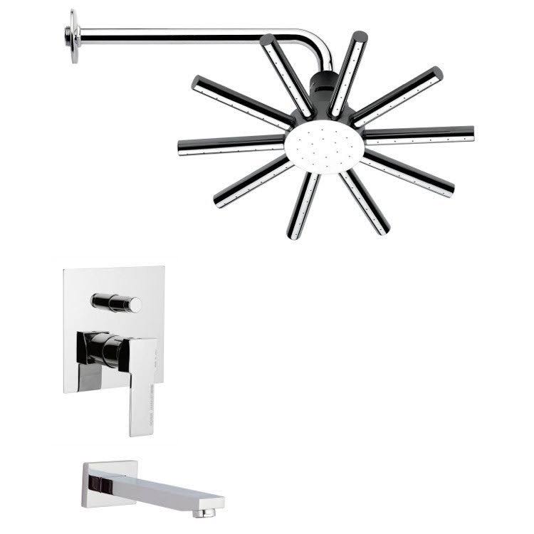 Nameeks TSF2133 Remer Shower Tub and Shower Trim Package with Single - Chrome